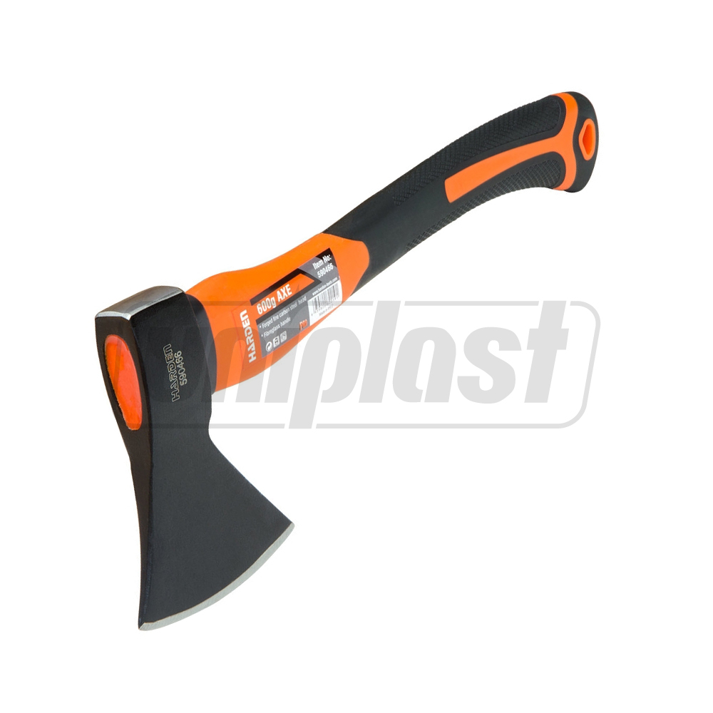 Topor  600 g coada fibra si maner cauciucat L=390 mm, W=140 mm, H=40/105 mm Pro  HARDEN