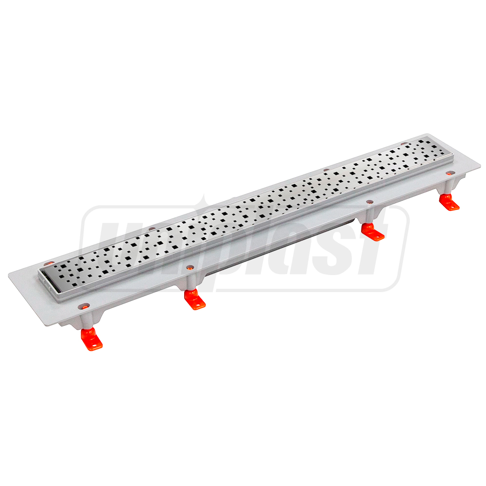 Rigola de dus lineara set 750 x 60 mm D. 40 x 90° SQUARE mat  CHUDEJ