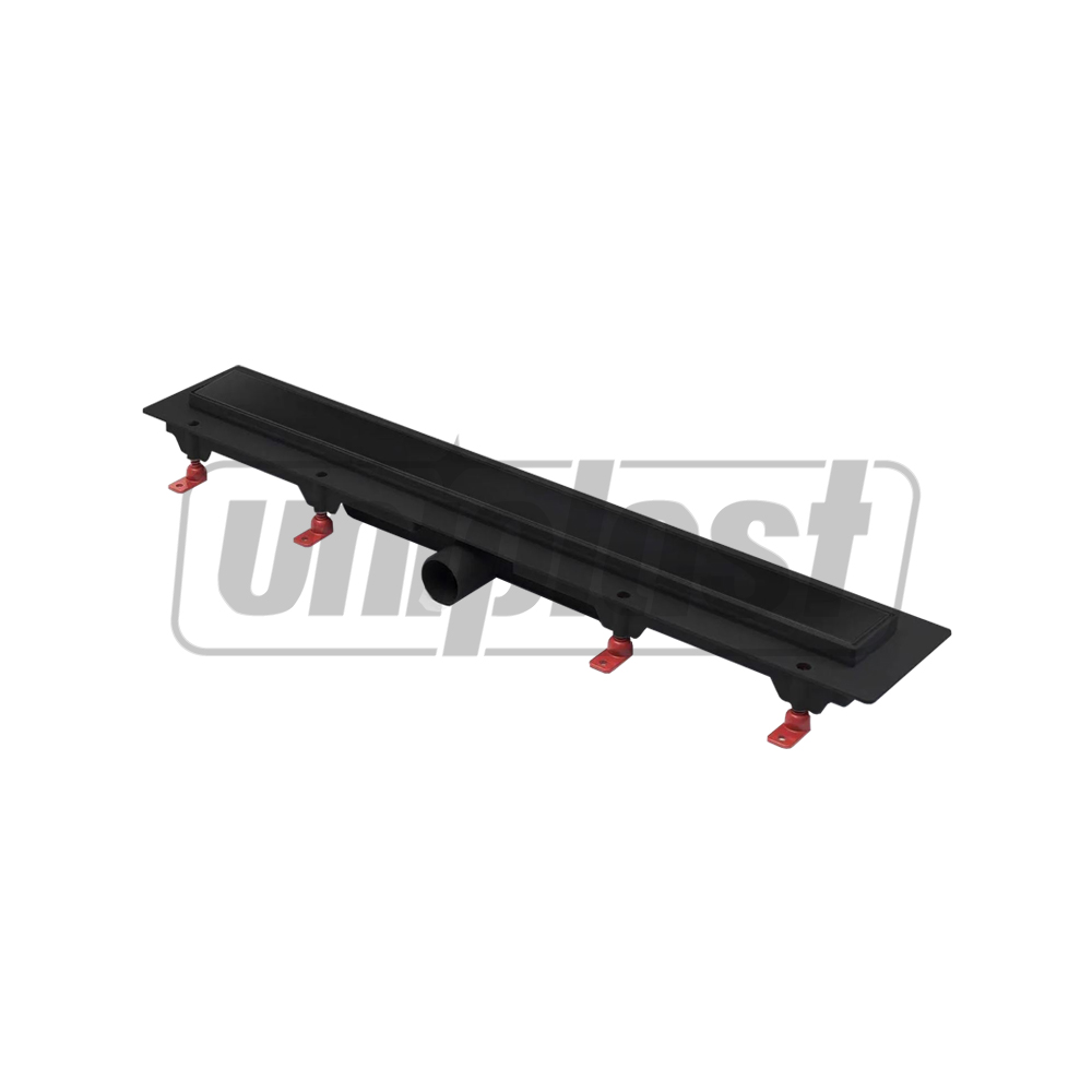 Rigola de dus lineara set 650 x 60 mm D. 40 x 90° KLASIK BLACK  CHUDEJ
