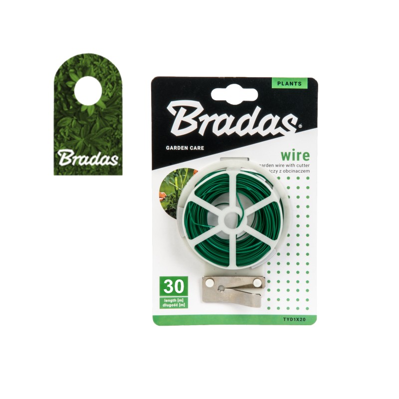 Sarma legat plante L=30 m cutit inclus, cu invelis PVC TYD1X30  BRADAS