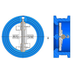 Supapa fonta de sens cu arc intre flanse D.200 PN16  WATO