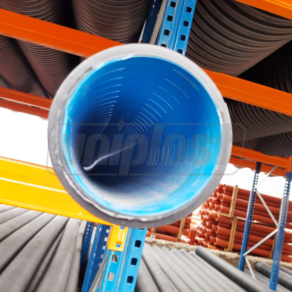Tub drenaj din teava corugata HDPE SN4 OD.315 (271) 270° cu rastrub L=6 m