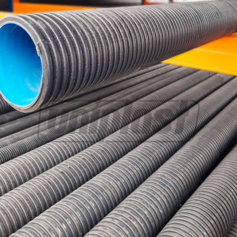 Tub drenaj din teava corugata HDPE SN4 OD.315 (271) 270° cu rastrub L=6 m