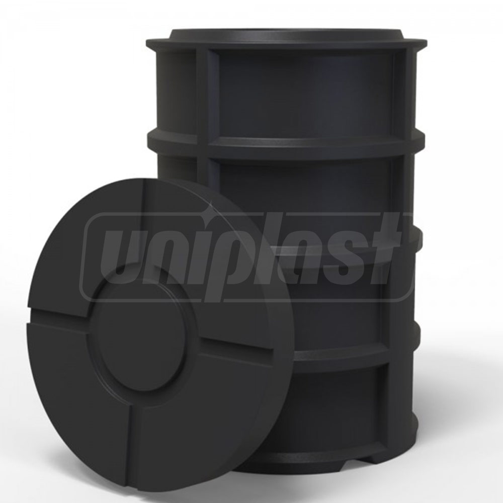 Camin PE Apometru D. 500  H=800 mm P (V=160 L) cu capac (neechipat) EP (UA)