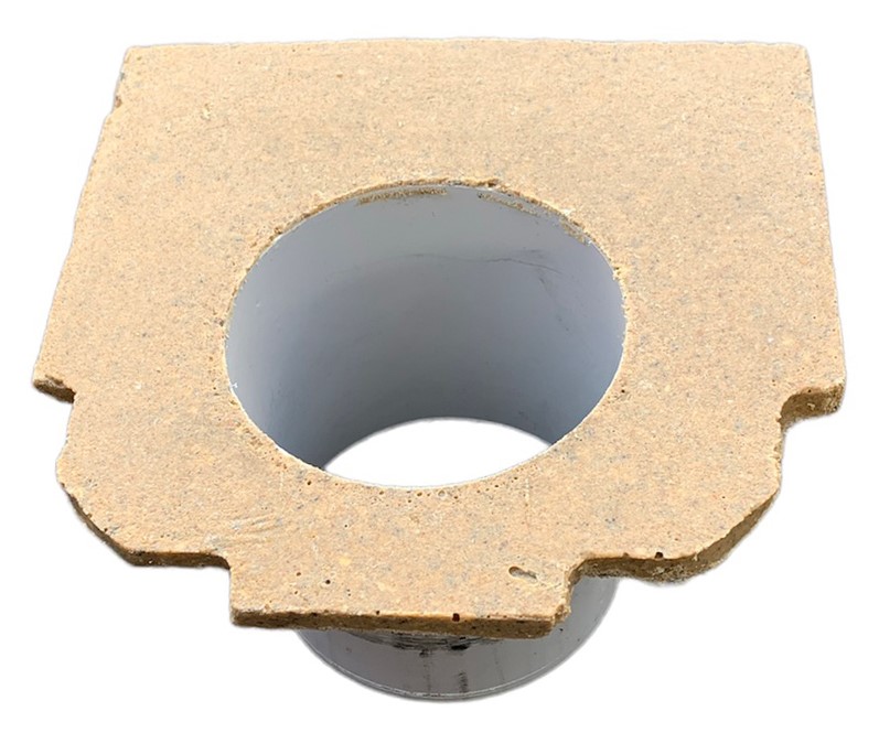 Set placa (2 buc.) capat fibrobeton 200x200 mm D.100 PVC pentru rigole 1000x200x200 mm (set 1 buc. exterioara + 1 buc. interioara) TR