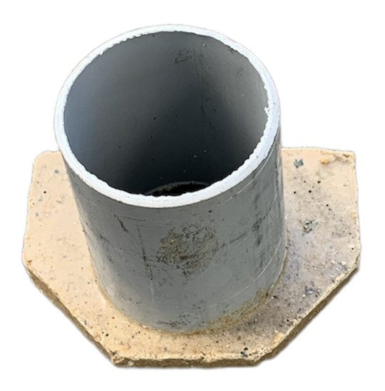 Set placa (2 buc.) capat fibrobeton 125x100 mm D. 75 PVC pentru rigole 1000x125x100 mm (set 1 buc. exterioara + 1 buc. interioara) TR
