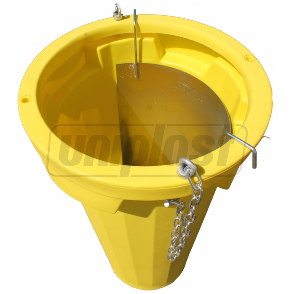 Секция мусоропровода 1060 мм, с цепью (желтый)  TEKCNOPLAST