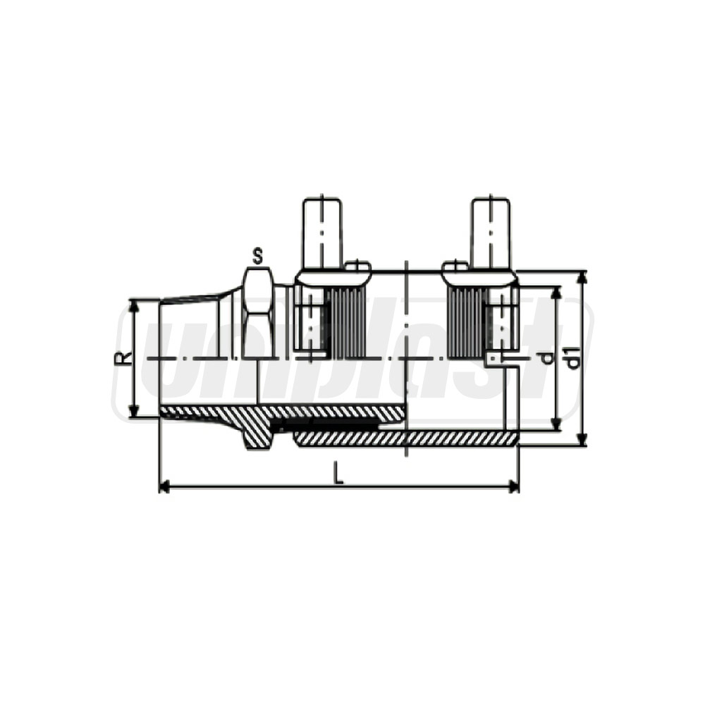 Adaptor e/f AG D. 25 x 3/4" FE - alama PE100 SDR11 PN16 39.5W  +GF+