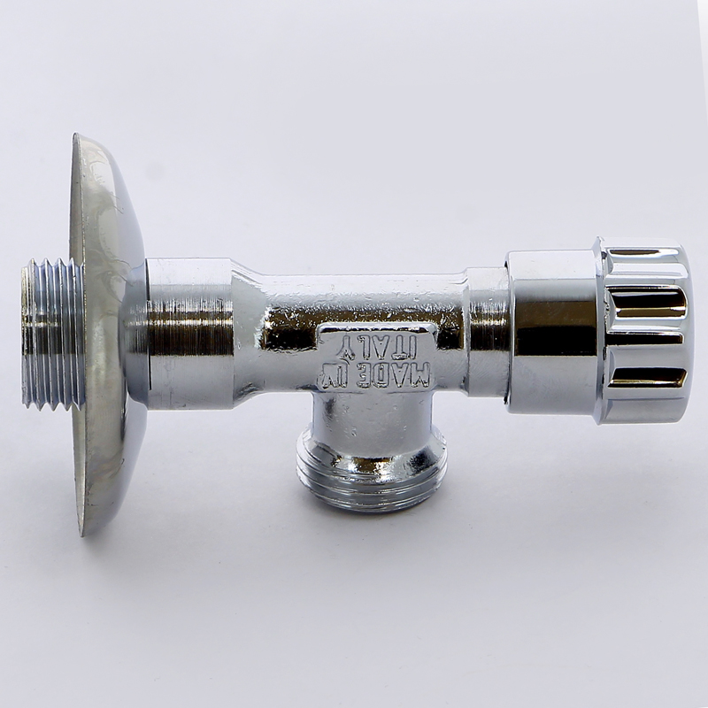 Robinet coltar cu ventil D. 1/2" x 3/8" FE/FE PN16 alama cromata cu reflector 348SD  ITAP