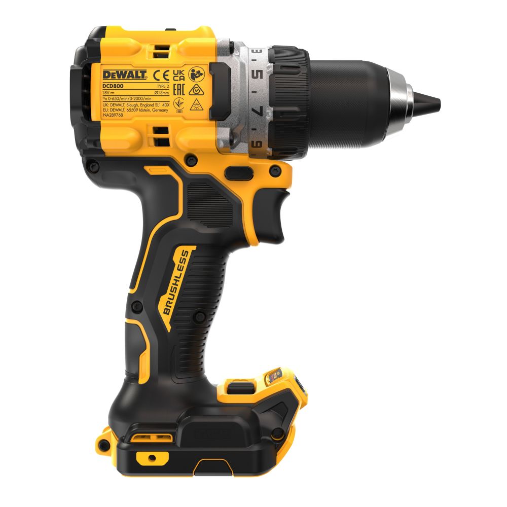 Masina de gaurit-insurubat cu acumulator DCD800E1T-QW XR BL Li-lon 18V PowerStack 1.7Аh 2 viteze  DEWALT