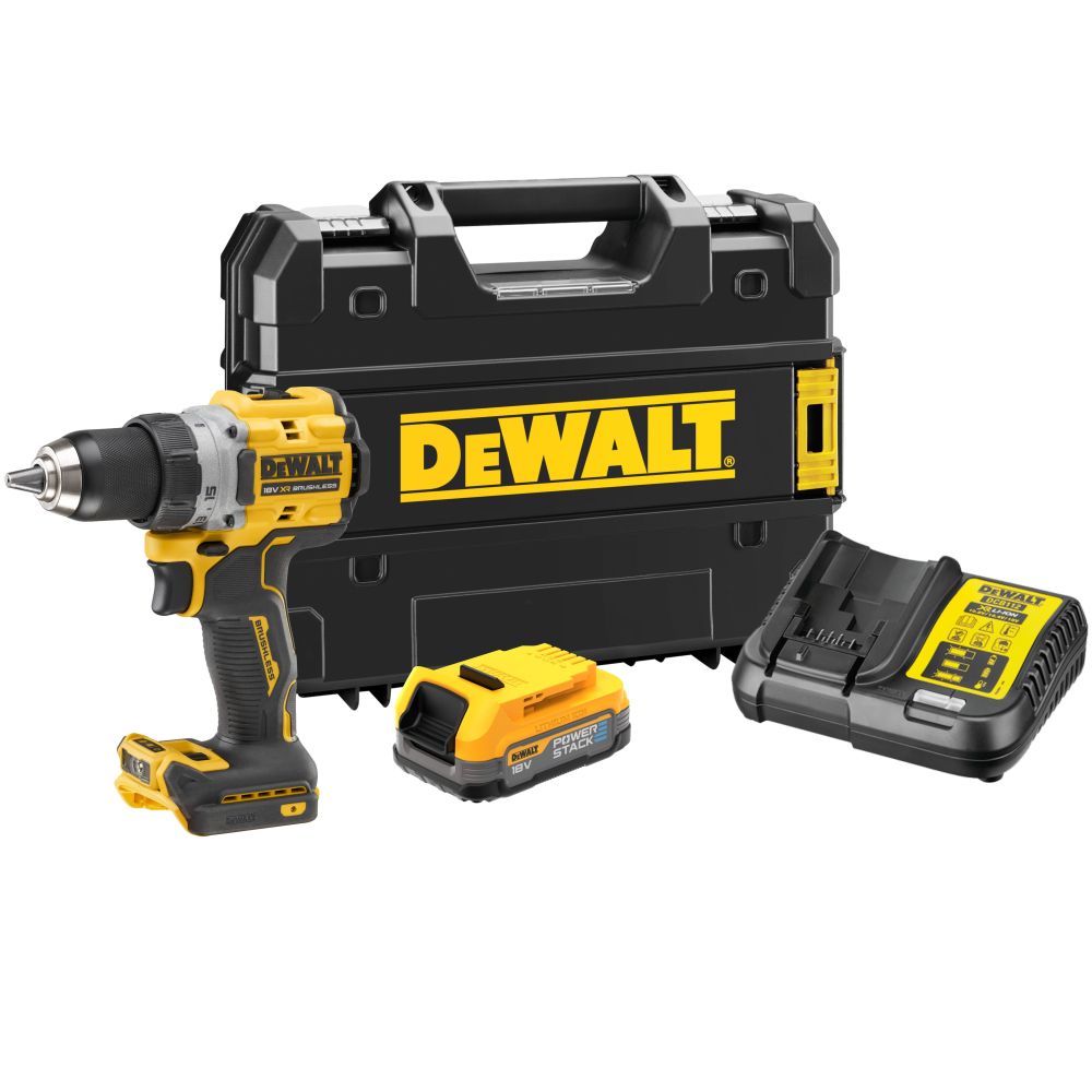 Masina de gaurit-insurubat cu acumulator DCD800E1T-QW XR BL Li-lon 18V PowerStack 1.7Аh 2 viteze  DEWALT