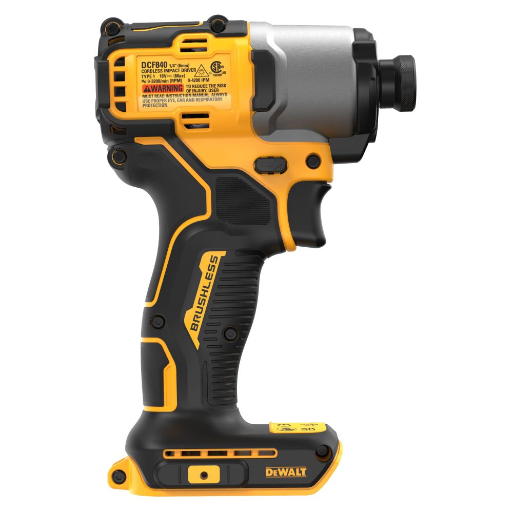 Шуруповерт аккумуляторный импульсный DCF840NT XR BL Li-lon 18V без аккумулятора  DEWALT