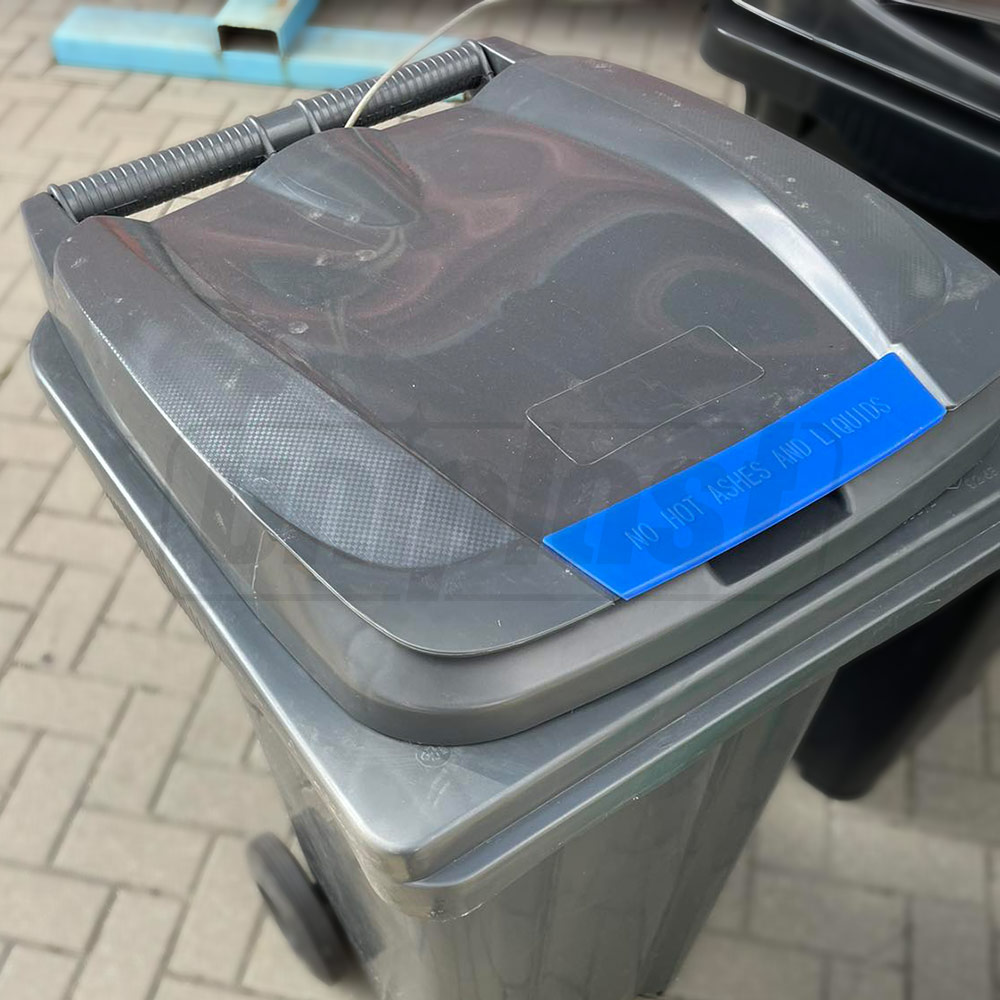 Cos pentru transportarea deseurilor 120 L pe roti (gri inchis) UNI