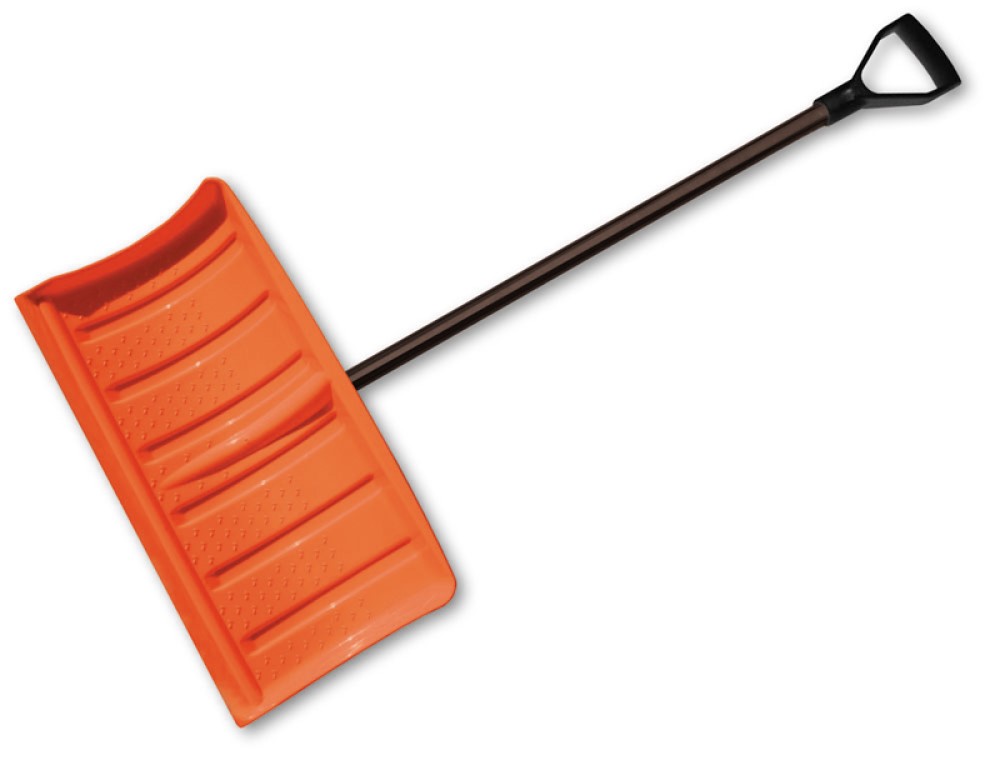 Lopata pentru zapada 55 cm din plastic (portocalie), cu coada metalica KT-CXG811  BRADAS