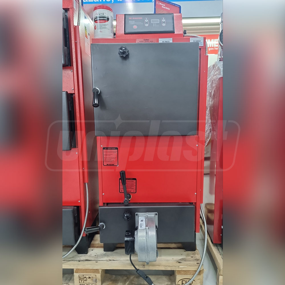 Твердотопливный котел, сталь 18MKK 22 kW, 220 м² (дрова, уголь, семена), L=900 мм, W=600 мм  MAKTEK