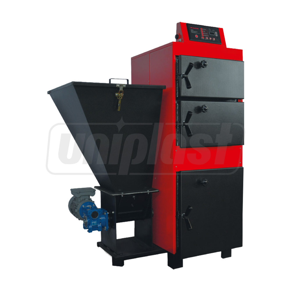 Твердотопливный котел (с бункером) сталь 25MKB Double AUTO 30 kW, 300 м² (дрова, уголь, пеллеты), L=1200 мм, W=940 мм  MAKTEK