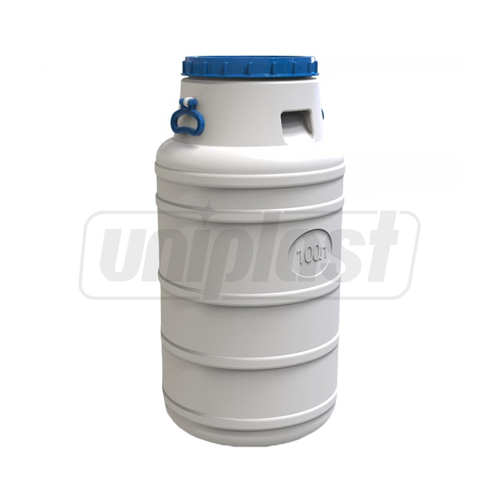 Butoi plastic 120 L (alb) cu manere H=0.79 m/W=0.425 m EVRO PLAST