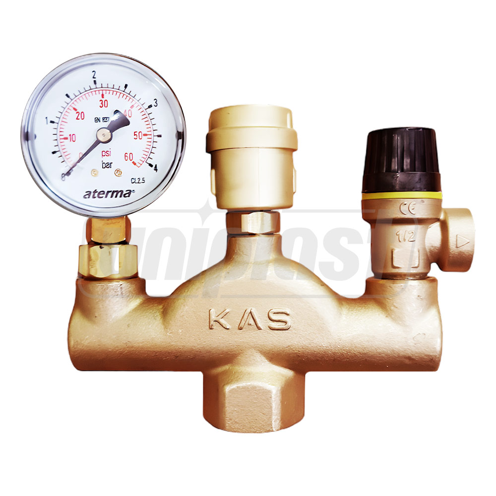 Grup de siguranta D. 1" FI  4 bar / 100° C  KAS