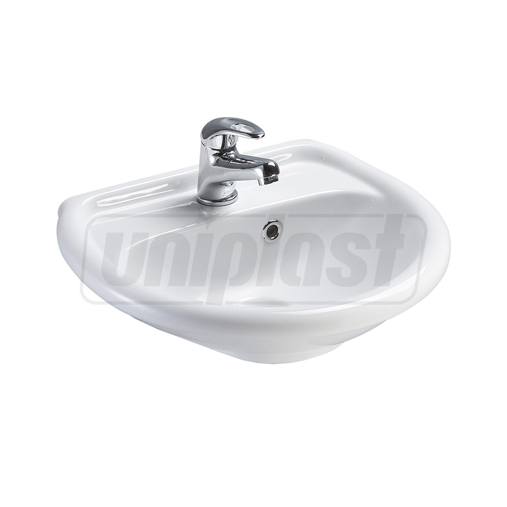 Lavoar fara piedestal semirotund 450 x 375 x 165 mm LISSA  EGE VITRIFIYE