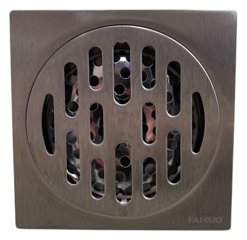 Sifon de pardoseala vertical corp FULL INOX D. 40 x 180° (100 x 100 mm) CP2202A-1  FANSKI