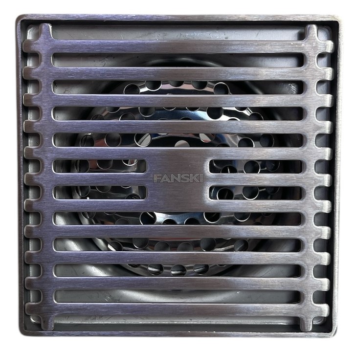 Sifon de pardoseala vertical corp FULL INOX D. 40 х 180° (100 x 100 mm) CP2201A-1  FANSKI