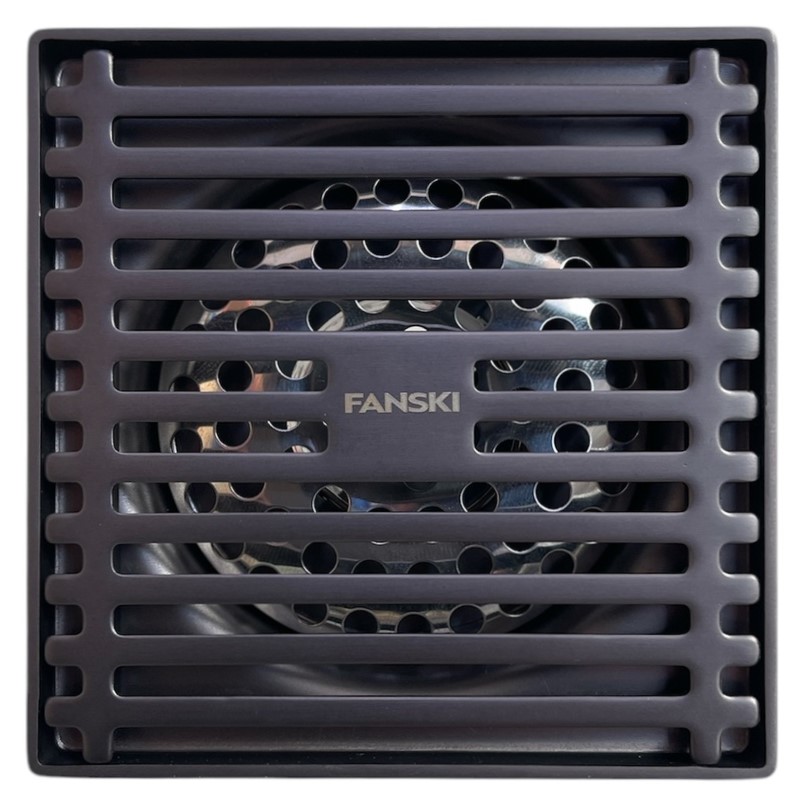 Sifon de pardoseala vertical corp FULL INOX D. 40 x 180° (100 x 100 mm) CP2201B-1  FANSKI