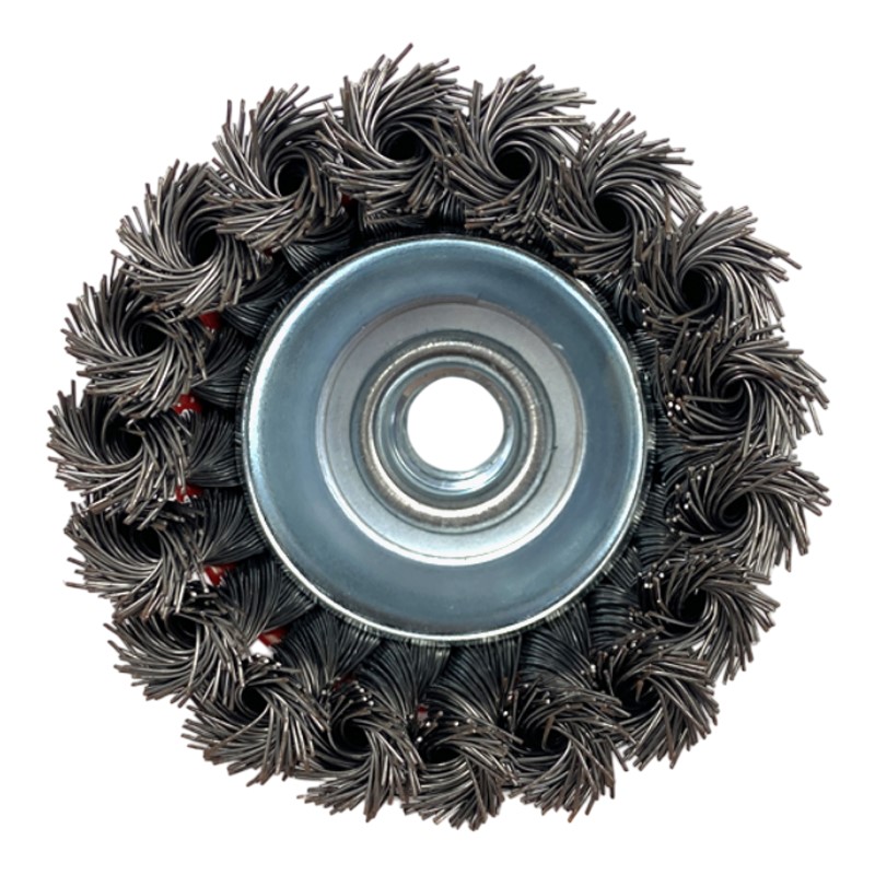 Perie rotunda de otel  75 mm cu piulita M14x2 Pro  HARDEN