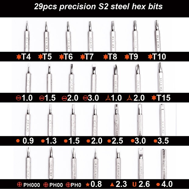 Set biti cu maner - 31 buc. cutie din plastic Pro  HARDEN