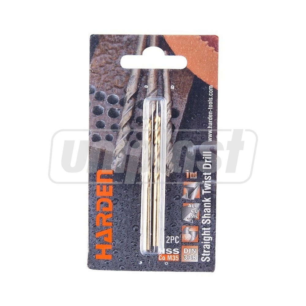 Burghiu pentru metal HSS  1.6 mm L=40 mm M2 (set 2 buc.) Industrial  HARDEN