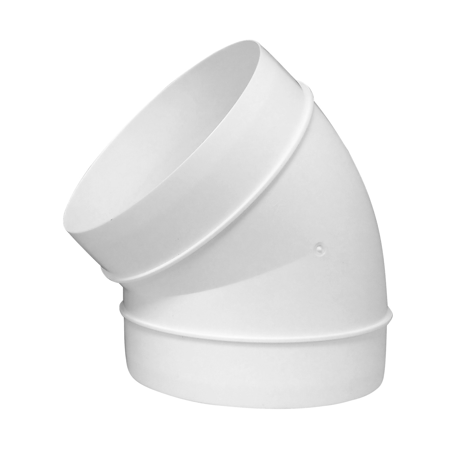 Cot pentru tub rotund de ventilatie din plastic D.125 x 45° AL125-45  EUROPLAST