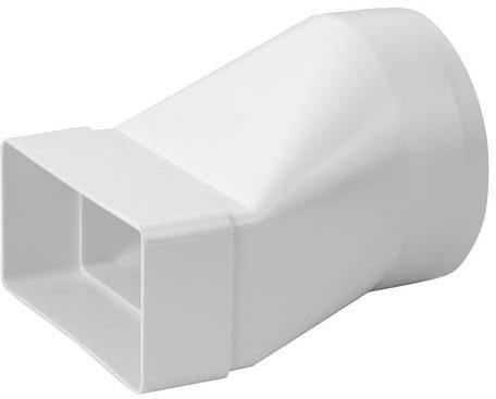 Conector tub plat-rotund ventilatie plastic 220 x 55 mm / D.125 EXCENTRIC KSD25-125  EUROPLAST