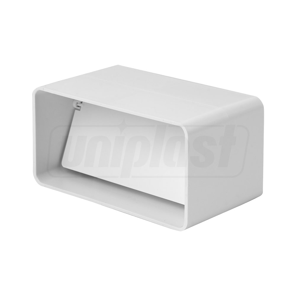 Conector cu clapeta antiretur pentru tub plat de ventilatie din plastic 55 x 220 mm KV25  EUROPLAST