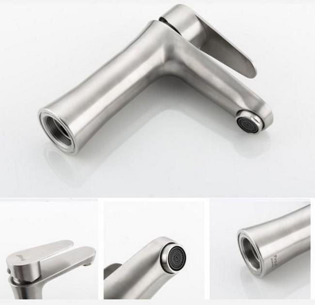 Baterie lavoar FRAP F1048 inox, cu piulita