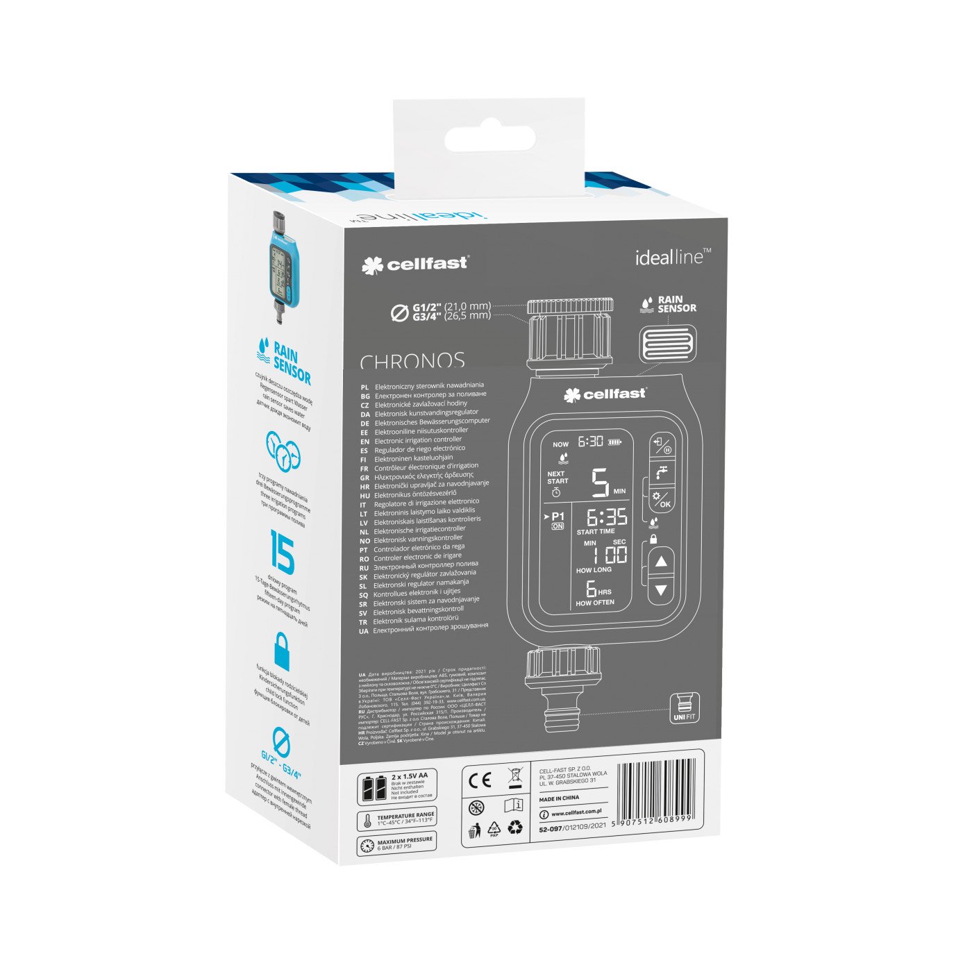 Controler electronic de irigare Chronos IDEAL™  CELLFAST