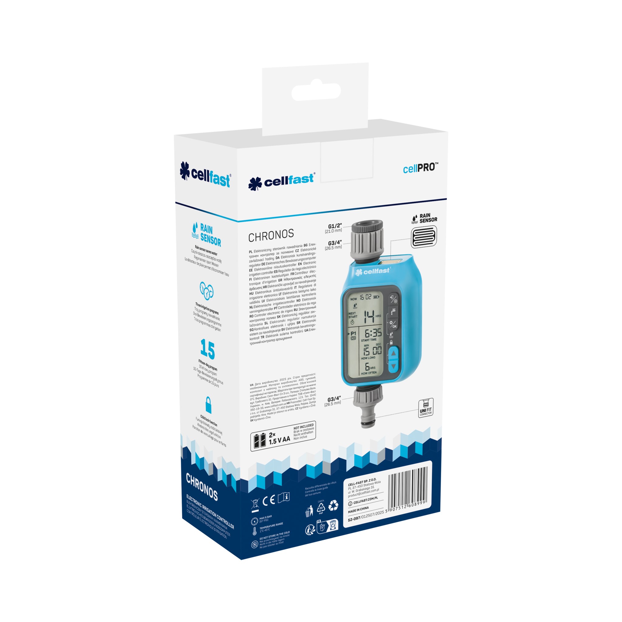 Controler electronic de irigare Chronos IDEAL™  CELLFAST