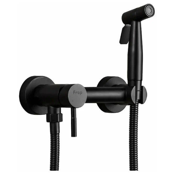Baterie pentru bideu (de perete) din inox F 7503-6 (negru)  FRAP