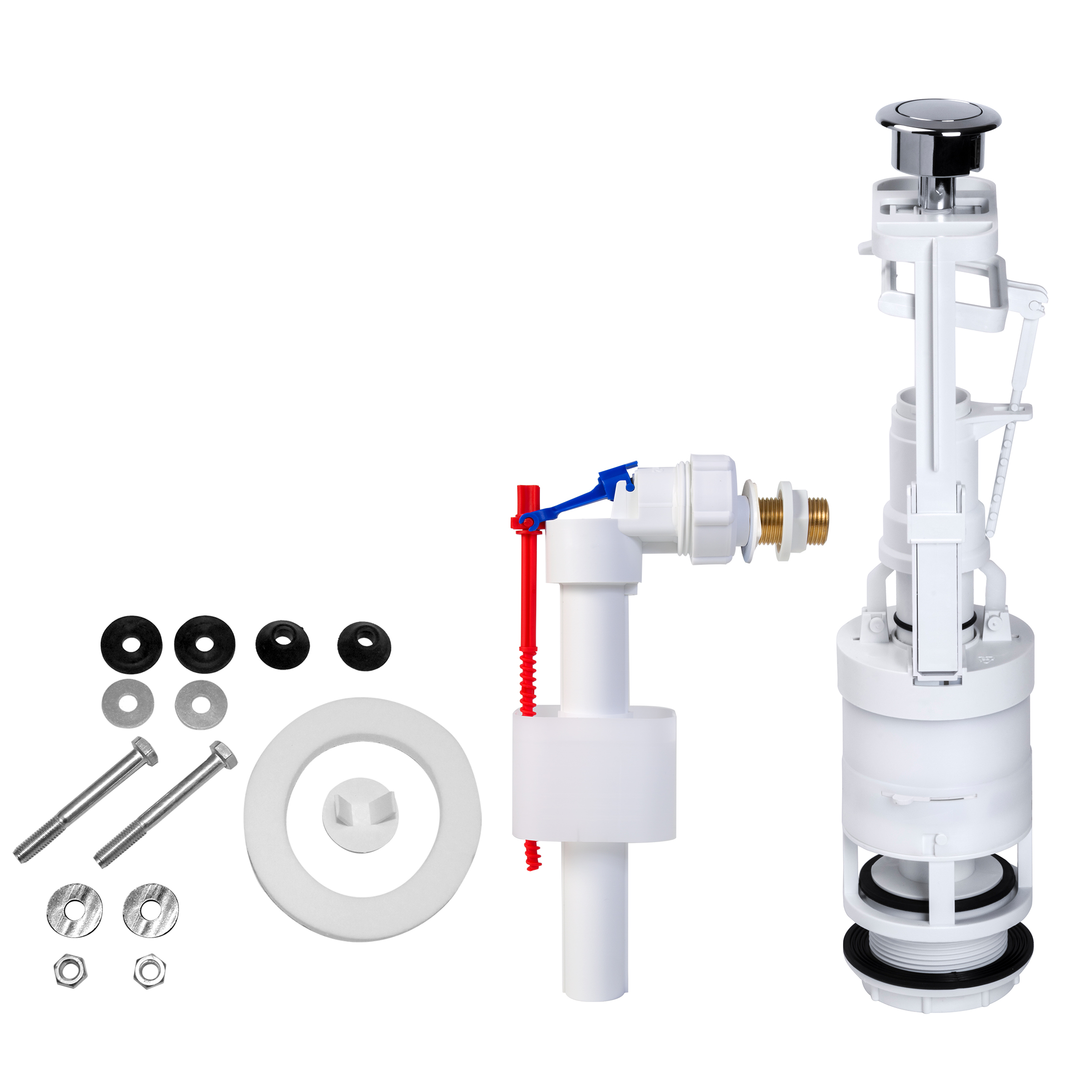 Mecanism complet pentru rezervor monobloc cu un buton, D. 1/2" filet cupru STY-733-R  STYRON