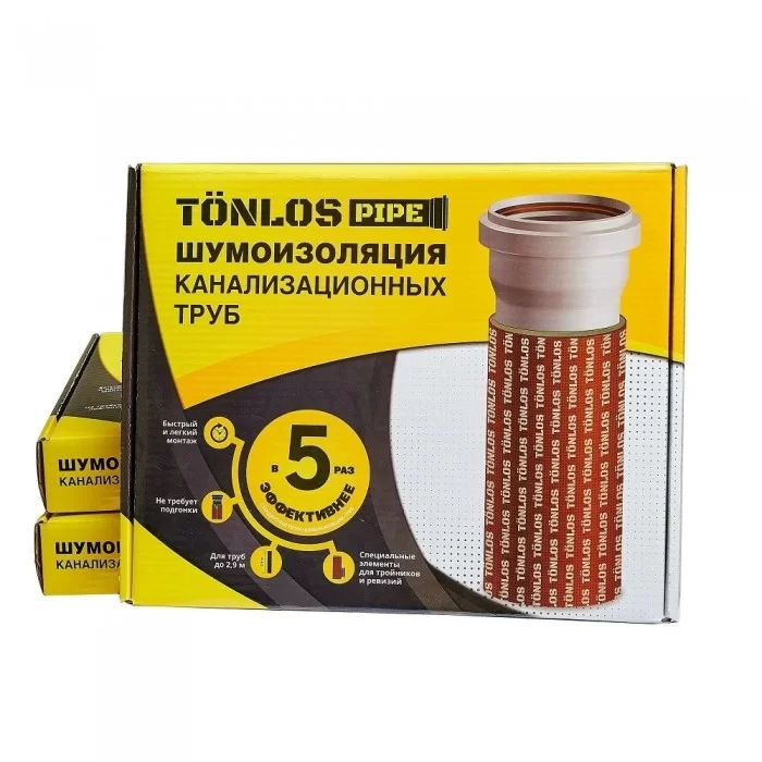 Izolarea fonica a tevilor de canalizare pina la 3 m Tonlos Pipe