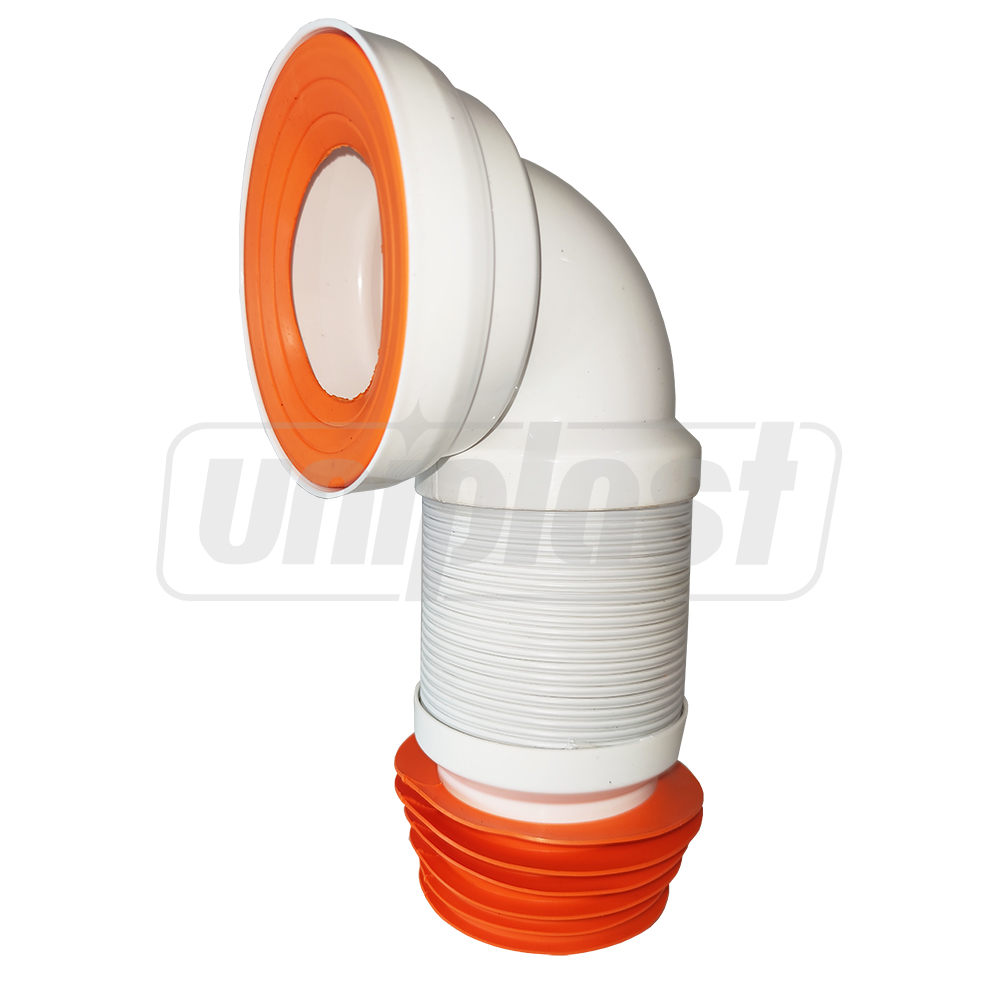 Racord WC flexibil extensibil, insertie inox cu manson D.110 L=50 cm  METLINE