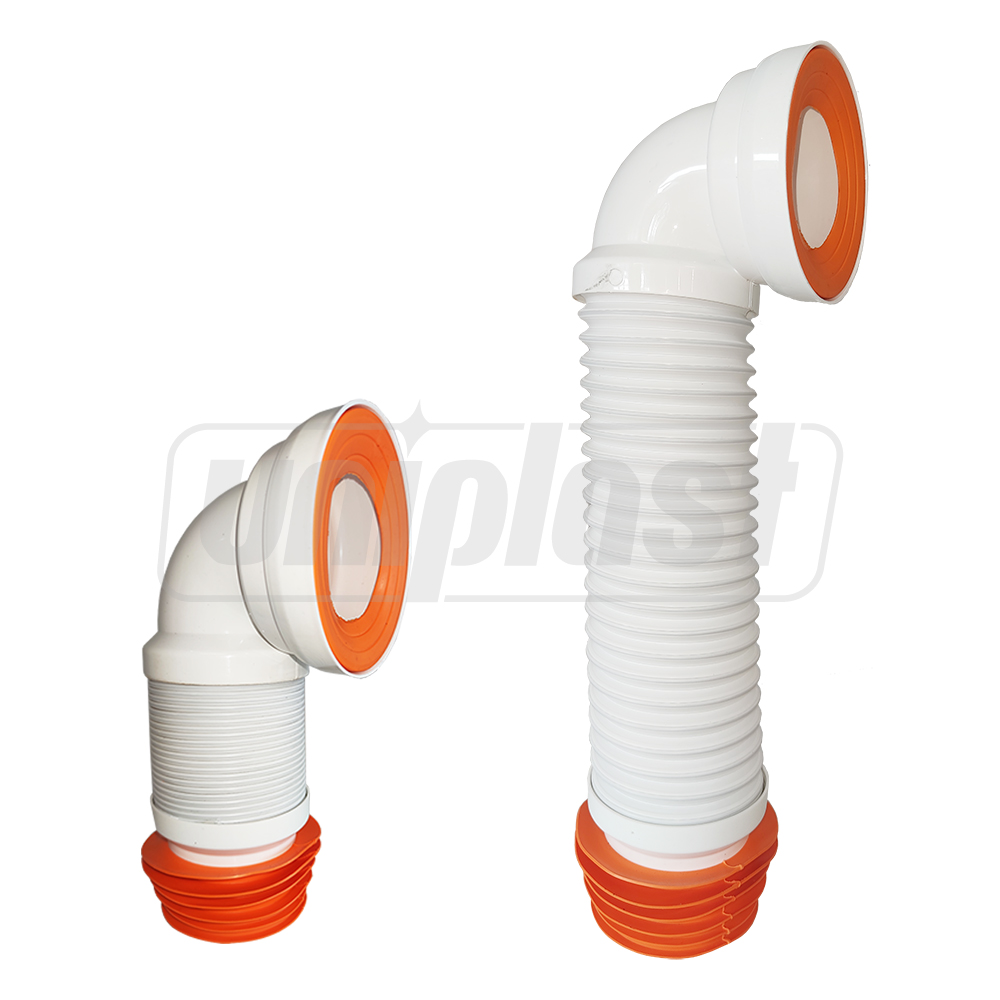 Racord WC flexibil extensibil, insertie inox cu manson D.110 L=50 cm  METLINE