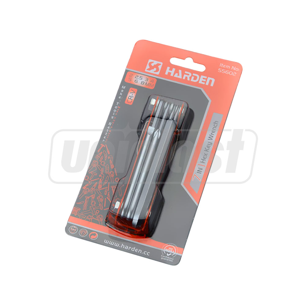 Set de chei si surubelnite, pliabile in suport - 7 in 1 (1.5-8 mm) Pro  HARDEN