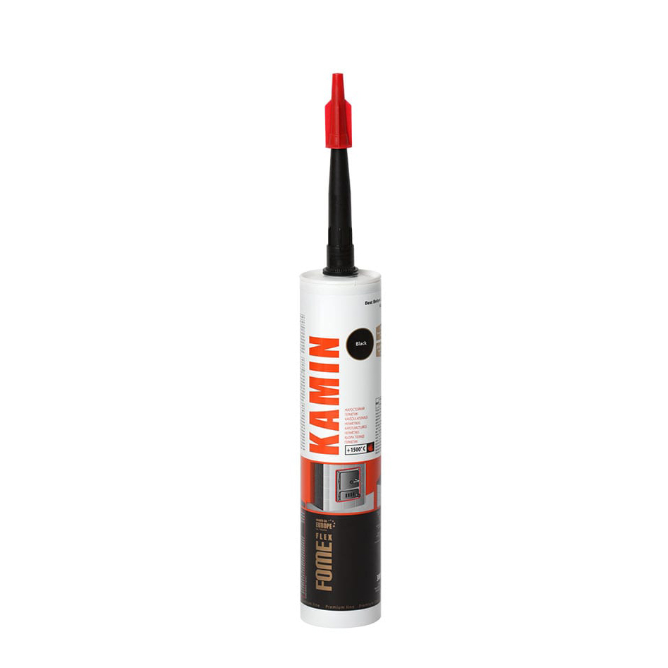 Etansant termorezistent KAMIN 1500°C negru 300 ml  FOME FLEX