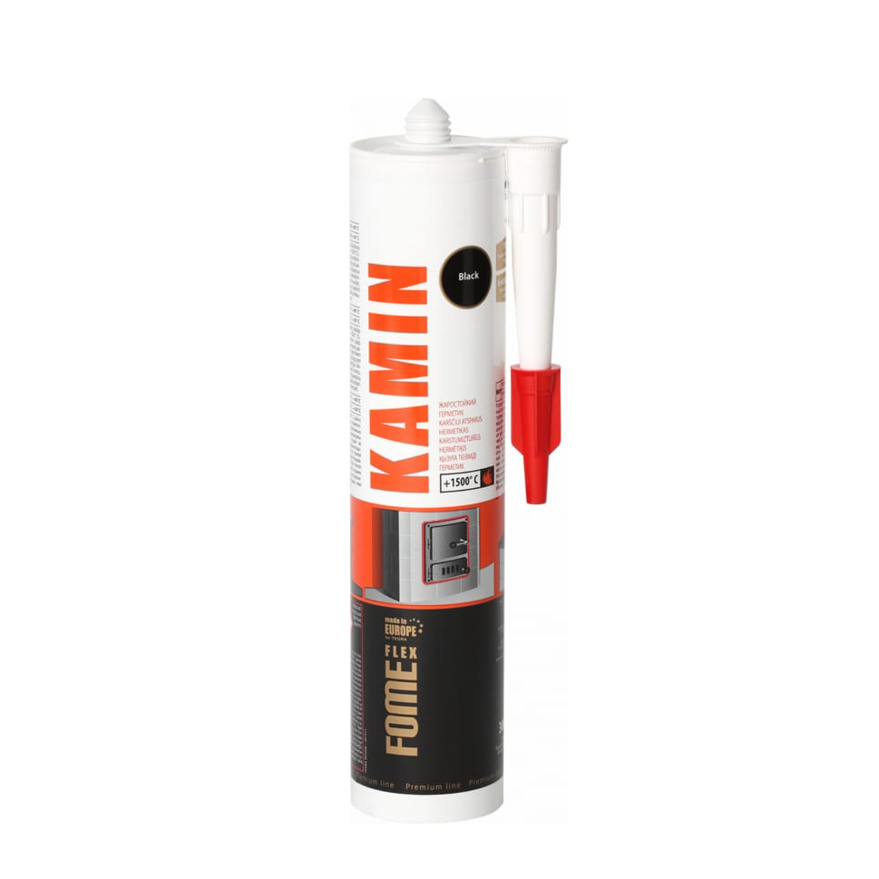 Etansant termorezistent KAMIN 1500°C negru 300 ml  FOME FLEX