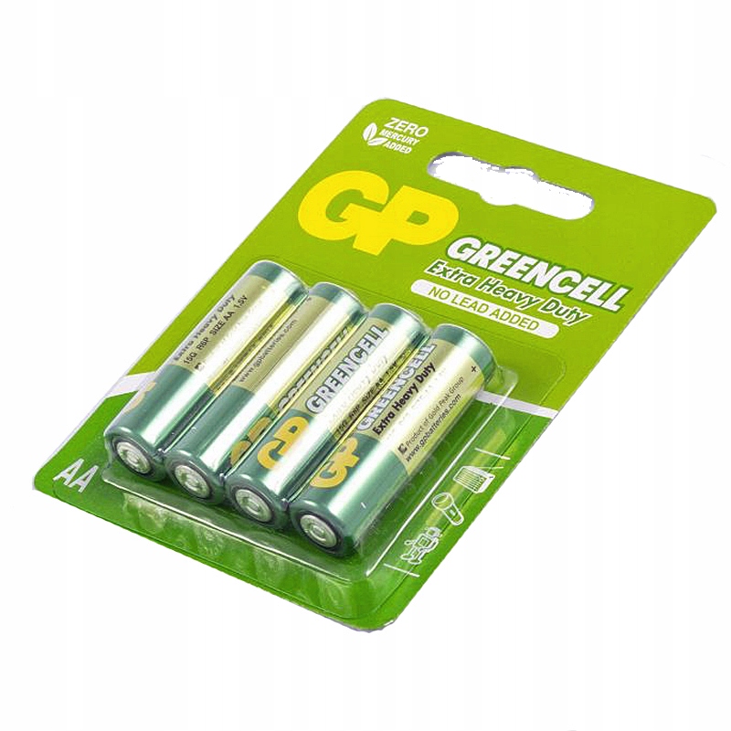 Батарейка  1.5V Greencell AA 15G-UE4 (15G-U4) (4 шт. блистер)  GP