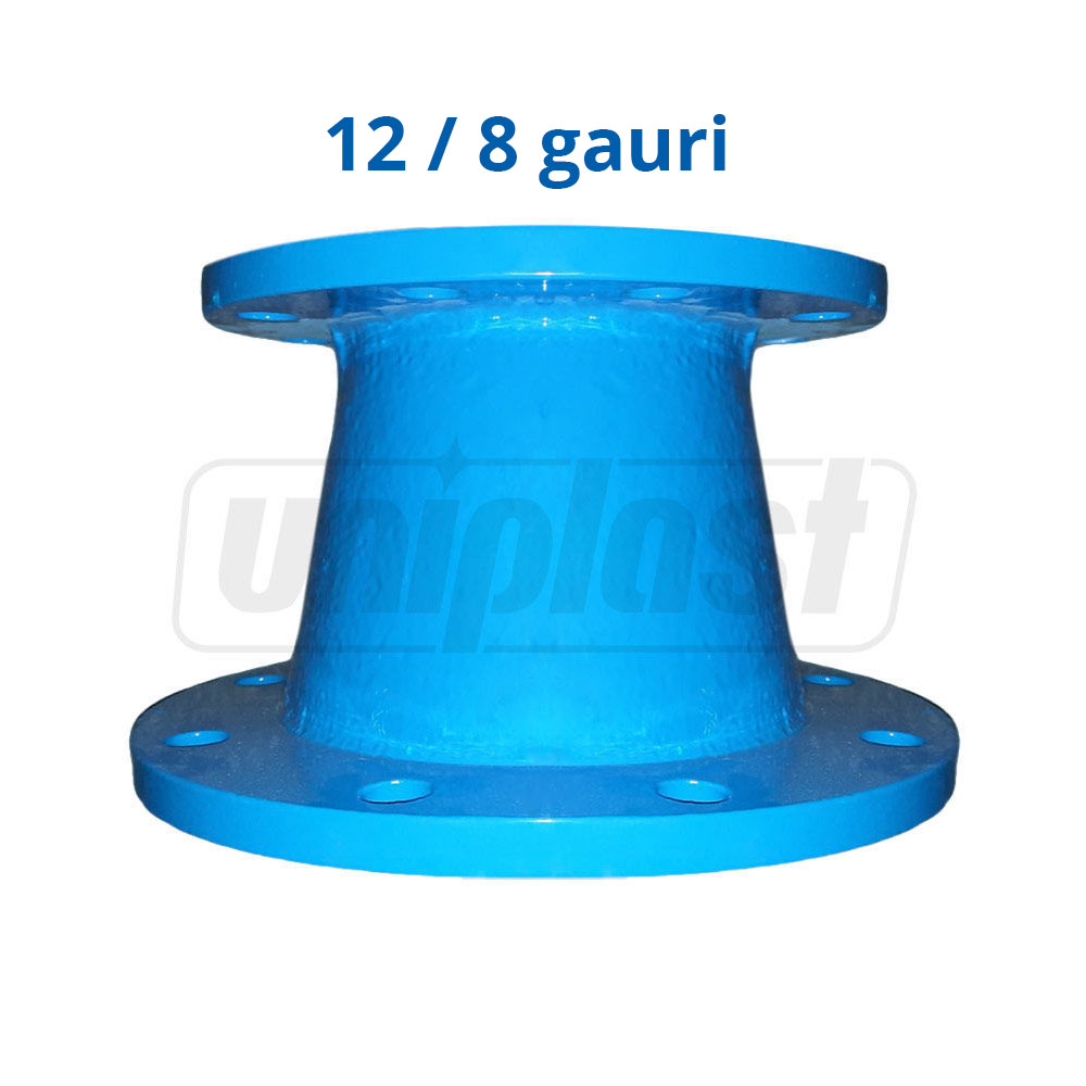Переход фланцевый чугунный D.250 x 100 PN10 L=300 мм (12/8 отверстий)  BLUCAST