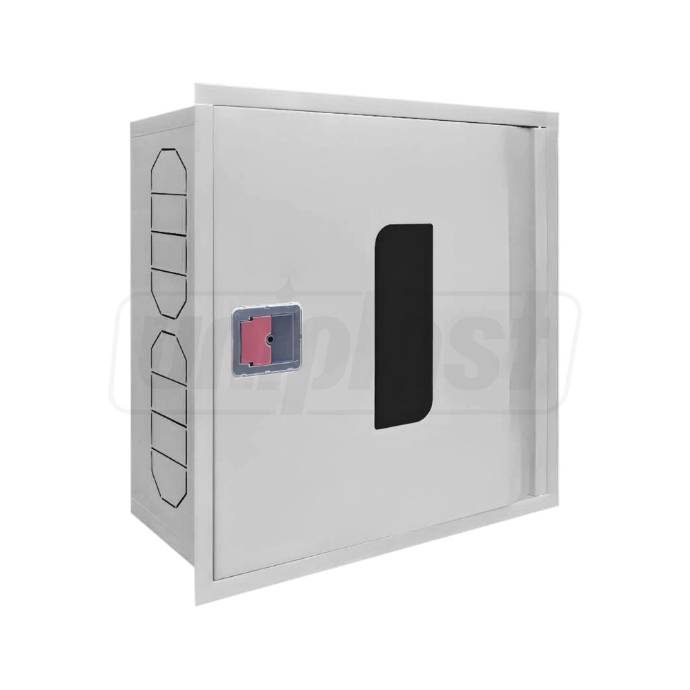 Cutie interior hidrant, cu perete din spate, neechipata, ШП-В 60/60 (alb) 600x600x230 mm  LEVMETAL