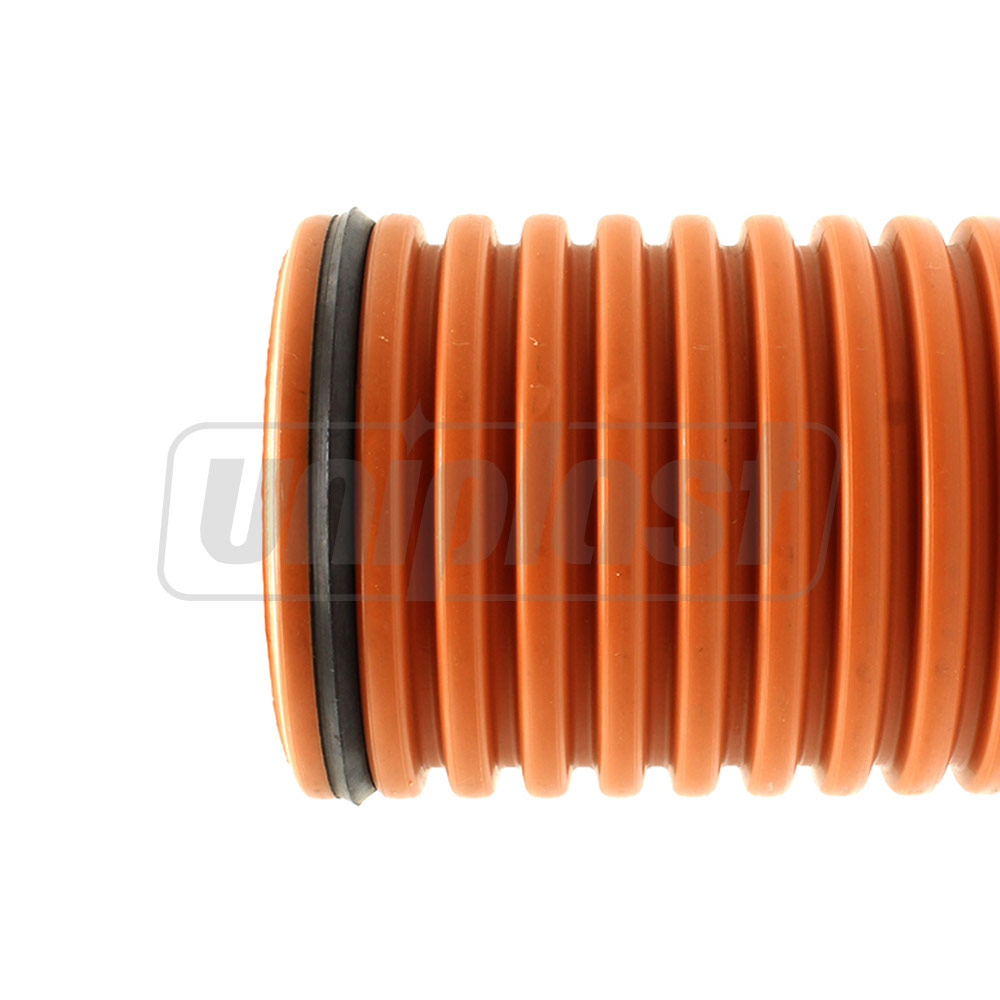 Teava corugata PP SN8 D. 110 (92/110) mufata cu garnitura L=6 m