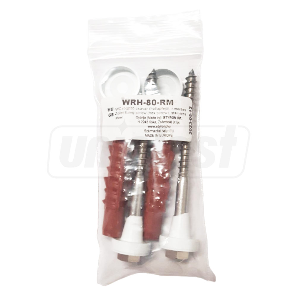 Set fixare WC Ø6 x 80 inox  STYRON