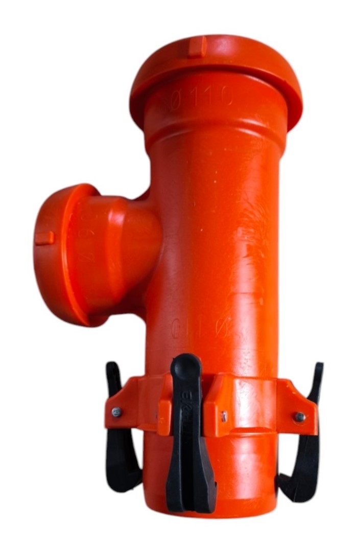 Teu PEP cu prindere rapida din plastic D.110x90/90°  ASB