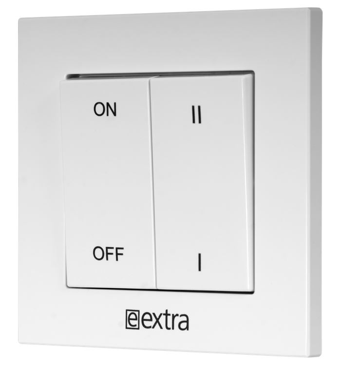 Внутристенный рекуператор E-EXTRA, D.100 c внутристенным выключателем EER100S  EUROPLAST
